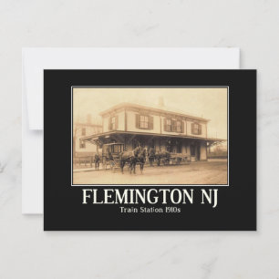 Flemington NJ Bahnhof 1910er Postkarte