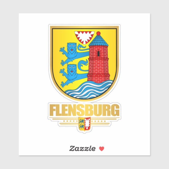 Flensburg Aufkleber (Blatt)