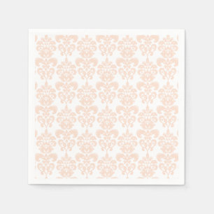 FLESH PINK GIRLY DAMASK PATTER 2 SERVIETTE