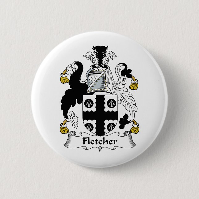 Fletcher Familienwappen Button (Vorderseite)