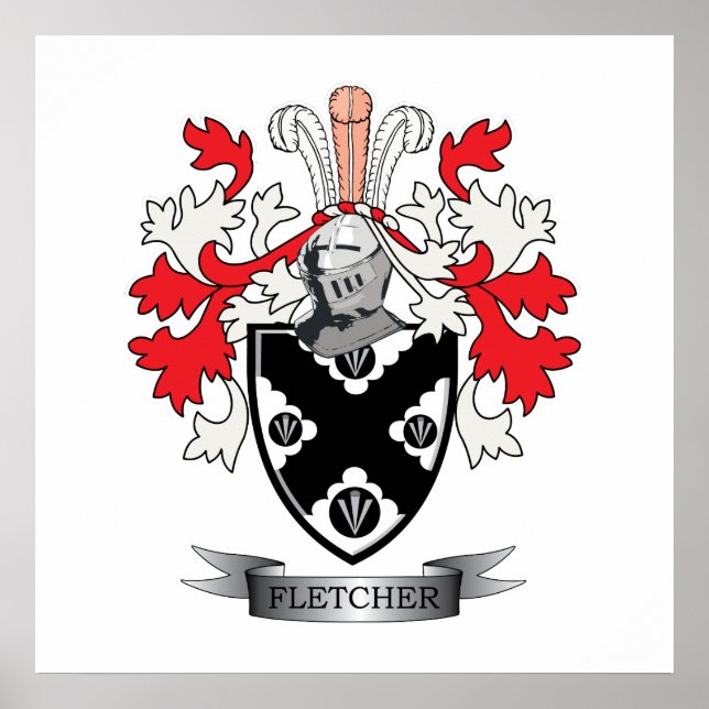 Fletcher-Familienwappen-Wappen Poster (Vorne)