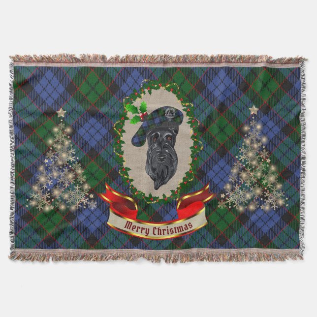 Fletcher Scottie Dog Christmas Decke (Vorderseite)