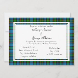 Fletcher Scottish Wedding Einladung