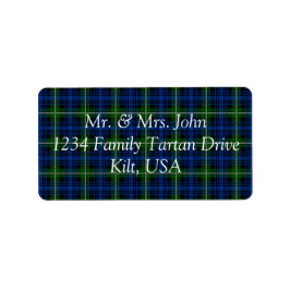 Fletcher Tartan Label Adressaufkleber