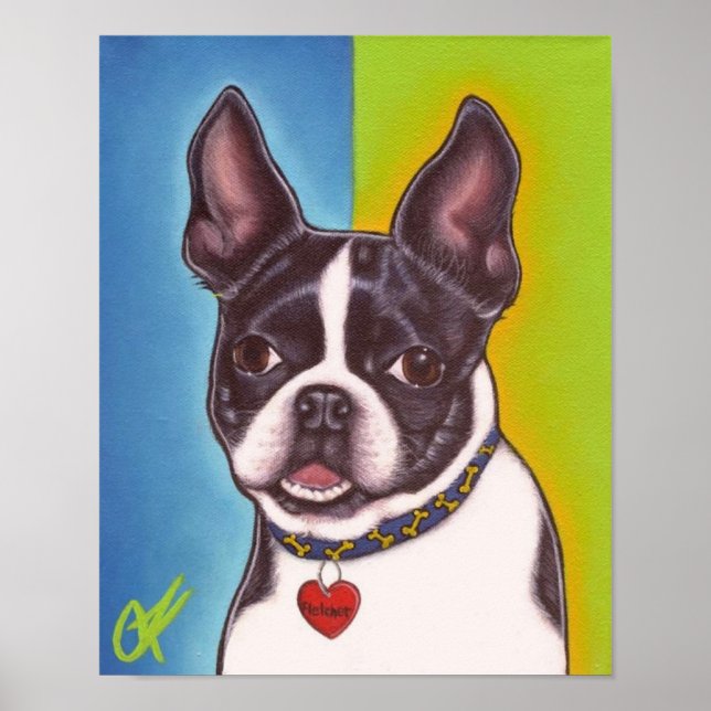 Fletcher the Boston Terrier Poster (Vorne)