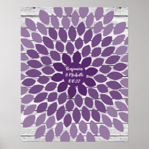 Fleur - 100 Signature Poster du livre d'or