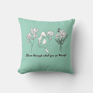 Fleur à travers ce que vous traversez le Coussin d