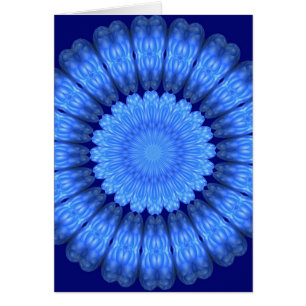 Fleur abstraite bleue
