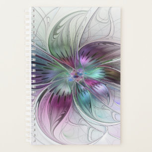 Fleur Abstraite colorée Art moderne floral fractal