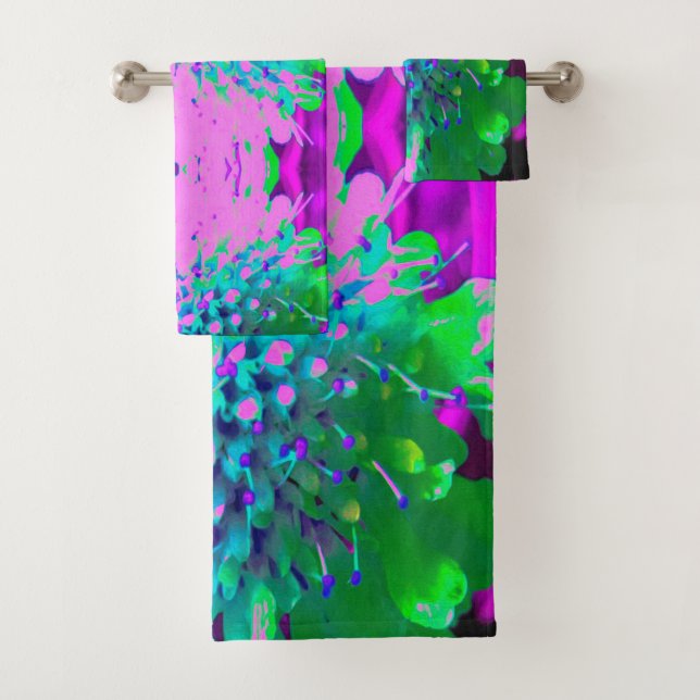 Fleur Abstraite de Magenta et de Lime (En situation)