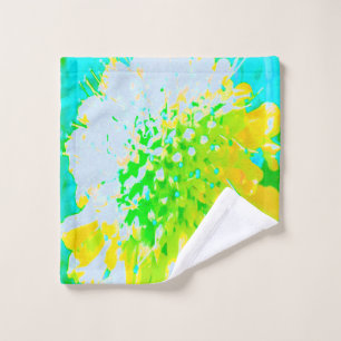 Fleur Abstraite en Pingouin Jaune et Vert