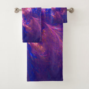 Fleur Abstraite Mélange De Motifs Violet Et Bleu