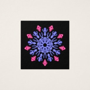 Fleur au néon bleue et rouge