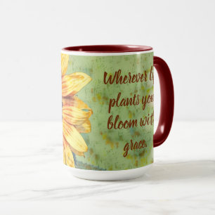 Fleur avec de la Mug de café Grace