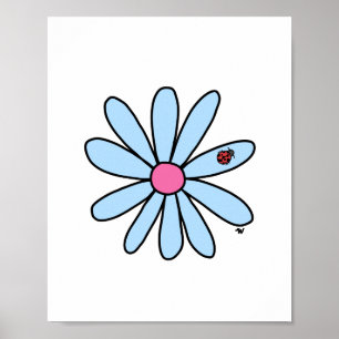Fleur avec Poster de Ladybug
