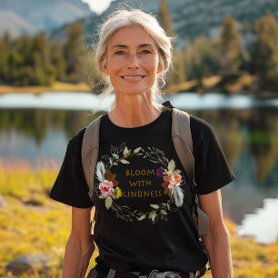 Fleur avec T-shirt Kindness pour femmes et enfants