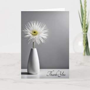 Fleur blanche dans le vase pour Merci