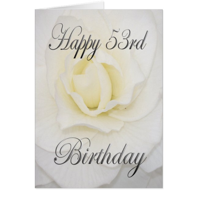 Fleur blanche Joyeuse 53e anniversaire (Devant)