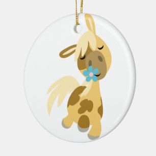 Fleur Bleue et joli ornement de caricature Pony