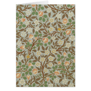 Fleur botanique de trèfle William Morris