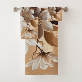 Fleur Branche 16 Serviettes de bain