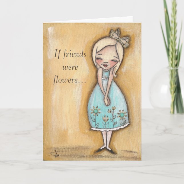 Fleur - Carte d'amitié (Devant)