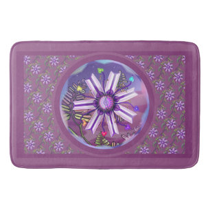 Fleur dans le tapis de bain du désert