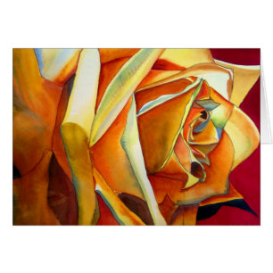 Fleur d'art d'aquarelle rose jaune