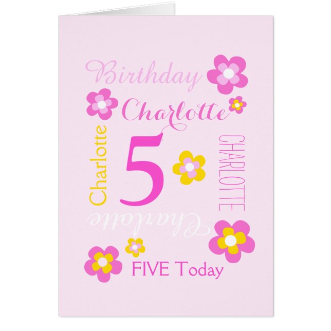 Fleur de 5e anniversaire personnalisé graphique ja (Devant)