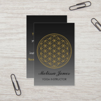 Fleur de carte de visite de yoga de symbole de la