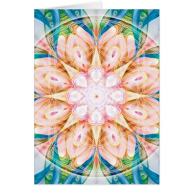 Fleur de carte du mandala 11 de la vie (Devant)