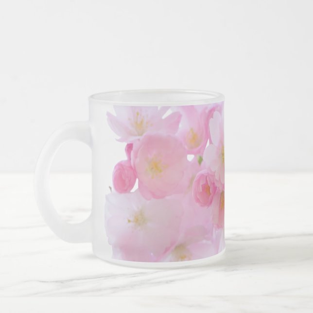 Fleur de cerisier Mug en verre dépoli (Gauche)