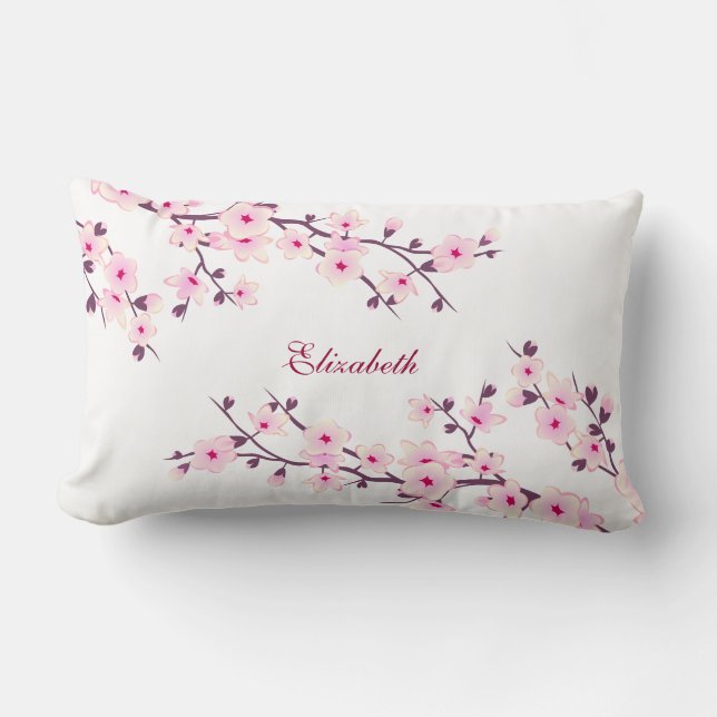 Fleur de cerisier (Sakura) Lumbar Coussin (Recto)