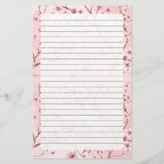 Fleur de cerisier, Taille de la papeterie : 5,5 po