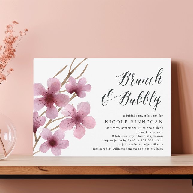 Fleur de cerisiers | Brunch & Bubbly Invitation (Créateur téléchargé)