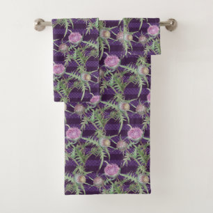 Fleur de chardon violet
