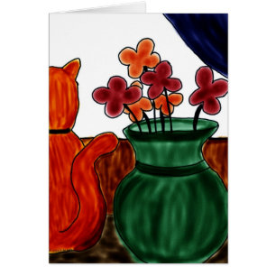 fleur de chat et de vase