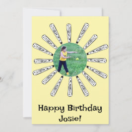 Fleur de chauve-souris softball Bonne invitation d