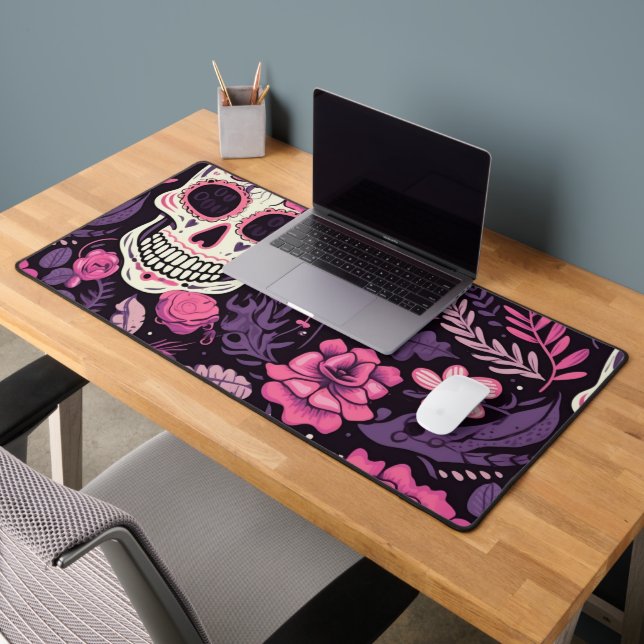 Fleur de crâne Motif tendance Élégant Cool moderne (Bureau 2)
