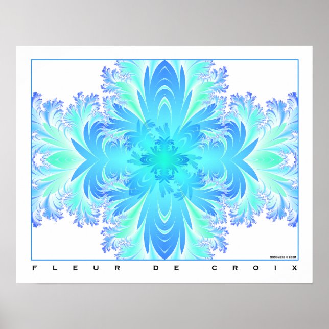 Fleur de Croix - Aqua Poster (Vorne)