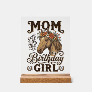 Fleur de fille d'anniversaire de maman Cheval occi
