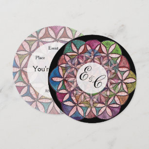 Fleur de la vie Aquarelle art Invitation