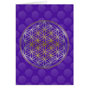 Fleur de la vie / Blume des Lebens - Violet motif