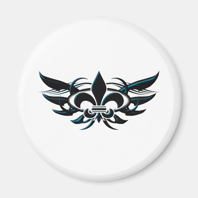 Fleur De Li (Flügel) Magnet (Vorne)