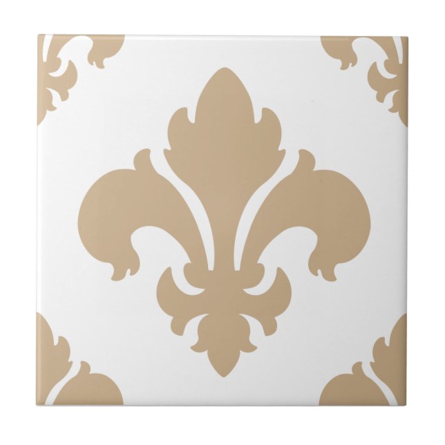 Fleur De Lis 2 Sand Fliese (Vorderseite)