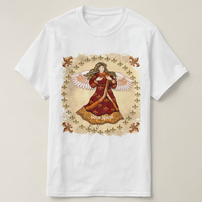 Fleur de lis angel  T-Shirt (Design vorne)