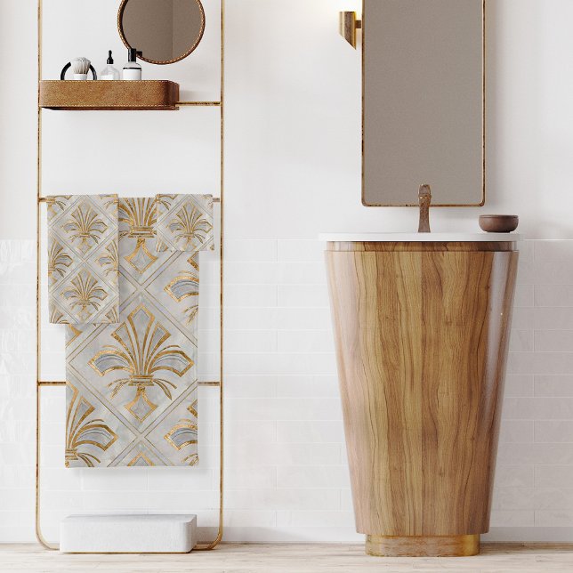 Fleur de lis Art Déco - perle et or (Créateur téléchargé)