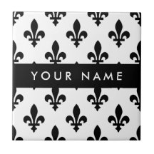 Fleur de Lis, Black on White, Black, Your Name