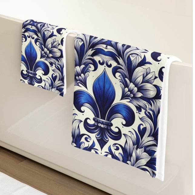 Fleur de lis bleu et gris  (Créateur téléchargé)