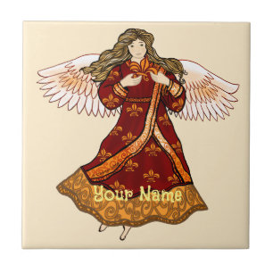 Fleur de lis Christlicher Engel  Fliese